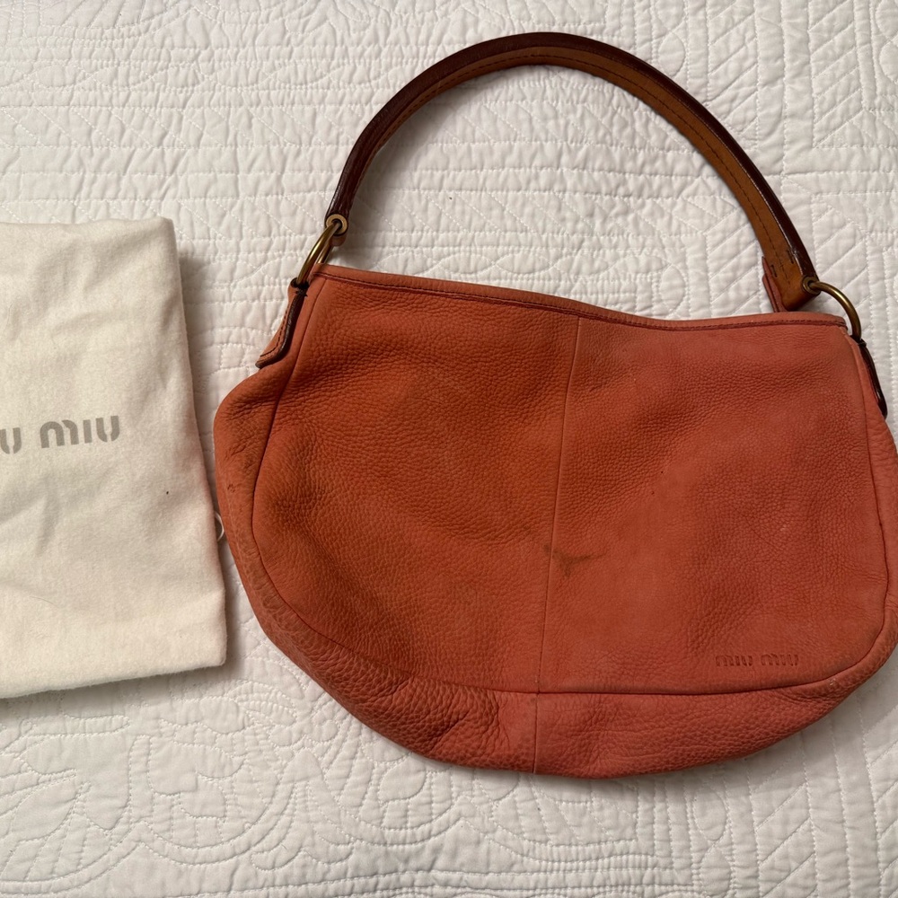 Miu Miu Pink Hobo Bag Soft Leather